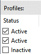 Profile status