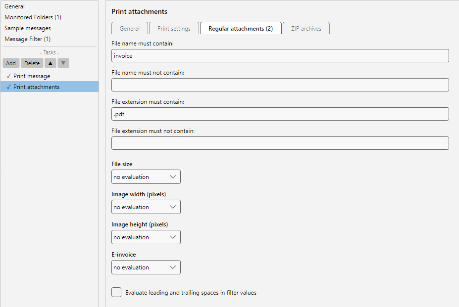 Attachment filter