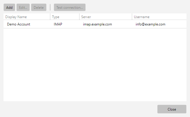 Email accounts