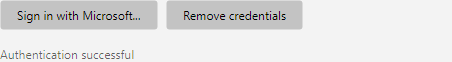 Successful sign-in