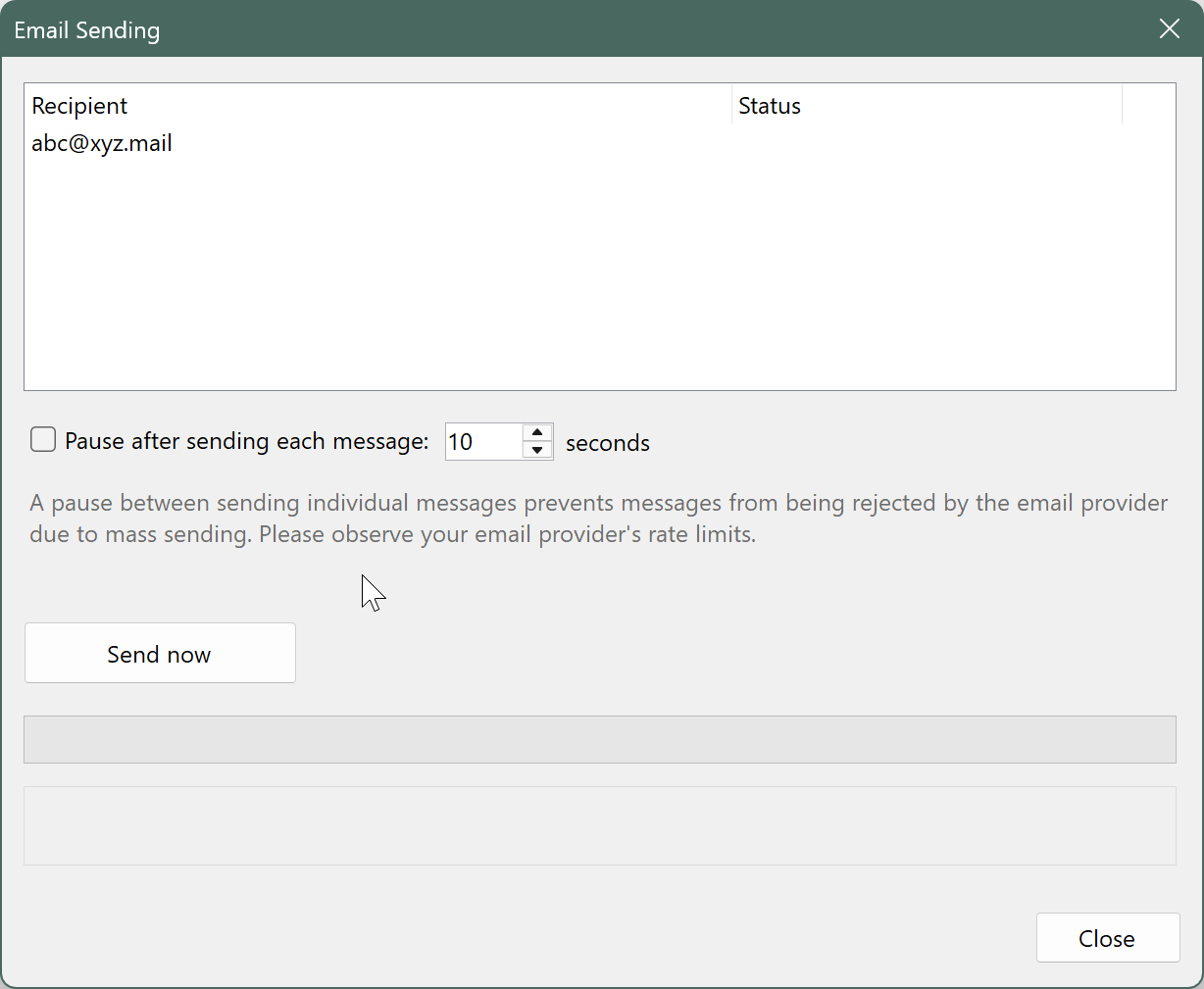 Email Sending