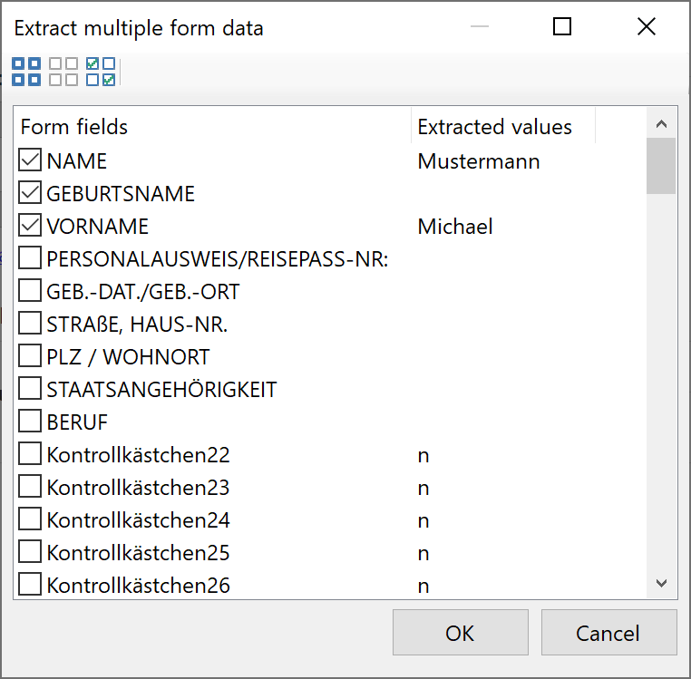Extract multiple form data