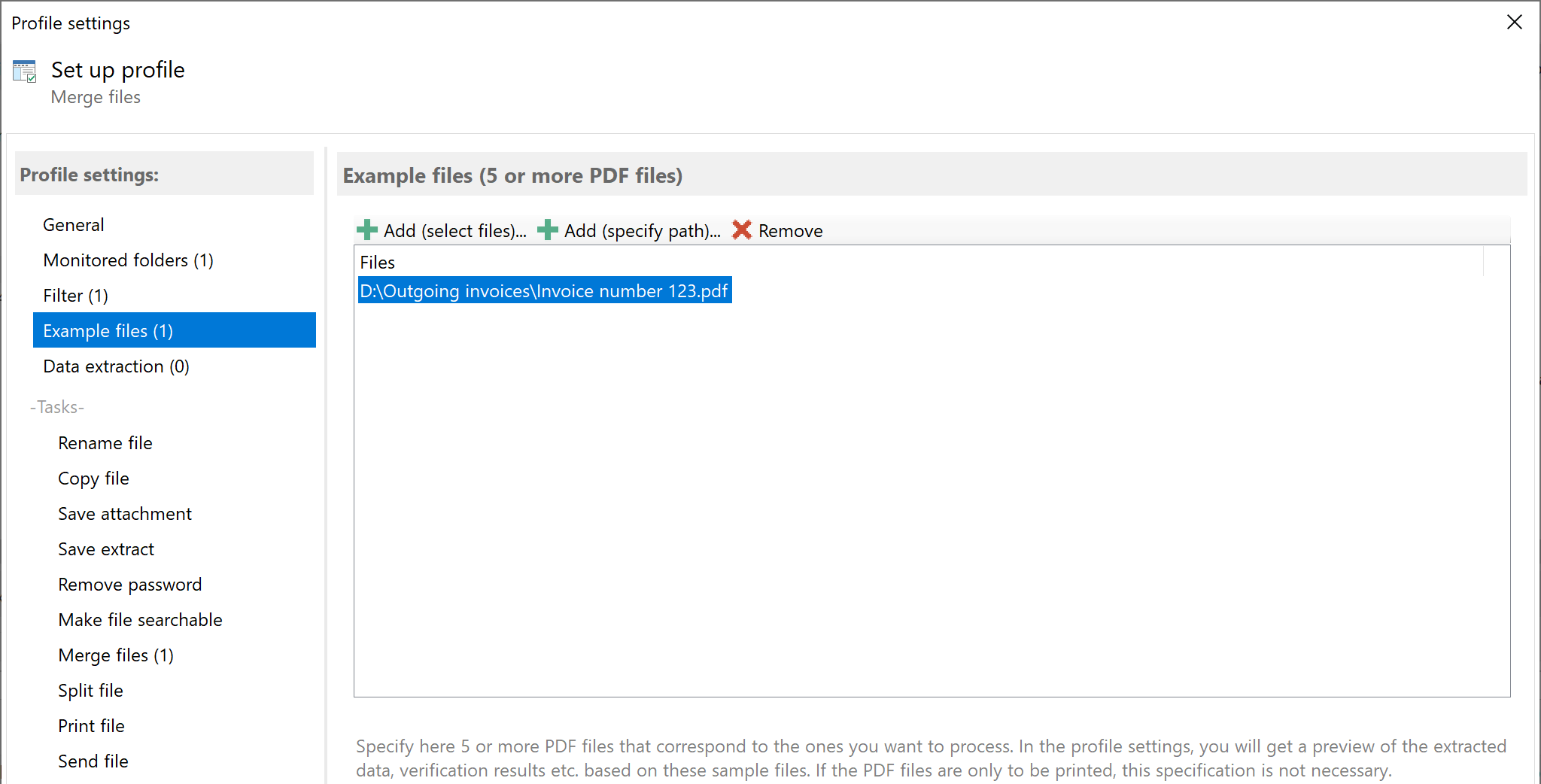 Add some example PDF files