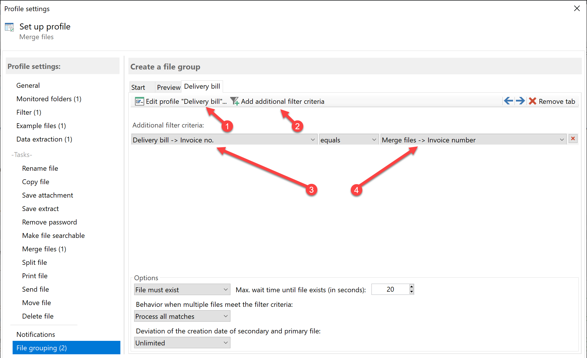 Create additional filter