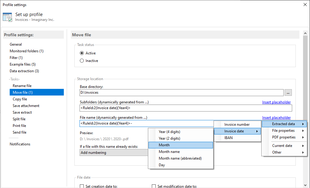 Configuration - move PDF file