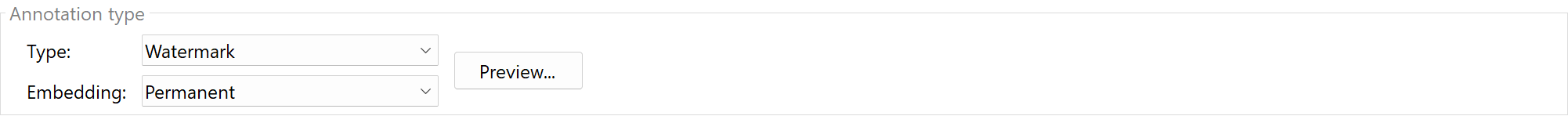 Choose embedding mode