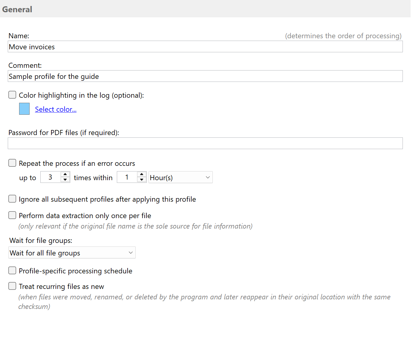 Configure auto-move invoices